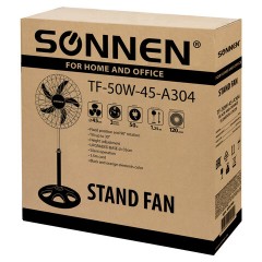 Вентилятор напольный, 3 режима, SONNEN TF-50W-45-А304, d=45 см, 50 Вт, черный, 454789, FS-45-A304 Вентилятор напольный, 3 режима, SONNEN TF-50W-45-А304, d=45 см, 50 Вт, черный, 454789, FS-45-A304 - фото 12