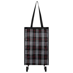 Сумка хозяйственная на колесах складная 50x32x15 см, 24 л, до 15 кг, Оксфорд 600D, шотландка, ЛЮБАША, 701403 - фото 2