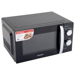 Микроволновая печь SONNEN MW2070BLCR-6MB, 20 л, 700 Вт, таймер, механическое управление, ручка, черная/хром, 454982 - фото 5