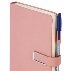 Ежедневник недатированный, А5, 143х210 мм, BRAUBERG "Dainty", под кожу, магнитная застежка, 160 л., розовый, 117143 - фото 5