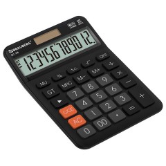 Калькулятор настольный BRAUBERG DC-118-BK (175х126 мм), 12 разрядов, двойное питание, черный, 272962 - фото 4