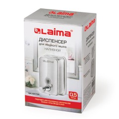 Дозатор для жидкого мыла LAIMA BASIC, 0,5 л., нержавеющая сталь, зеркальный, 601795 Дозатор для жидкого мыла LAIMA BASIC, 0,5 л., нержавеющая сталь, зеркальный, 601795 - фото 8