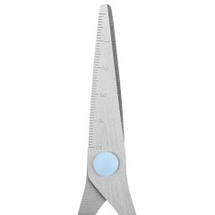 Ножницы BRAUBERG KIDS 130 мм, ручки небесно-голубые, закругленные лезвия с линейкой, 274060 - фото 4