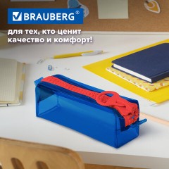 Пенал BRAUBERG с объемной "тракторной" молнией, 1 отделение, ПВХ, 22х8х6,5 см, "Contrast blue", 272341 Пенал BRAUBERG с объемной "тракторной" молнией, 1 отделение, ПВХ, 22х8х6,5 см, "Contrast blue", 272341 - фото 13
