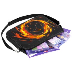 Папка на молнии с ручками BRAUBERG KIDS А4, 1 отделение, регулируемый плечевой ремень, 60 мм, "Fire split", 273318 - фото 9