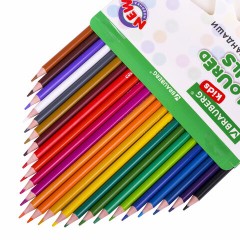 Карандаши цветные BRAUBERG KIDS NEW, 24 цвета, трехгранные, грифель 3 мм, 182002 Карандаши цветные BRAUBERG KIDS NEW, 24 цвета, трехгранные, грифель 3 мм, 182002 - фото 4