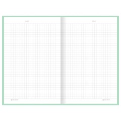 Блокнот А5 134х206 мм, 80 л., твёрдый, клетка, BRAUBERG "Minimal", мятный, 116443 - фото 5