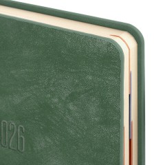Ежедневник датированный 2026 B6 125х173 мм, GALANT "Vivid", под кожу, зеленый, 117409 - фото 4
