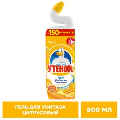 Средство для уборки туалета 900 мл ТУАЛЕТНЫЙ УТЕНОК "Цитрусовый", 696895 Средство для уборки туалета 900 мл ТУАЛЕТНЫЙ УТЕНОК "Цитрусовый", 696895 - фото 2