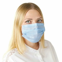 Маски одноразовые КОМПЛЕКТ 50 шт. медицинские 3-х слойные голубые (фильтр мельтблаун) SENSE - фото 3