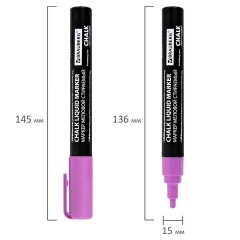 Маркеры меловые CHALK LIQUID MARKER, НЕОН, НАБОР 8 ЦВЕТОВ, 3 мм, стираемые, BRAUBERG "CHALK", 152597 - фото 9