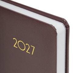 Ежедневник датированный 2027, А5, 138x213 мм, BRAUBERG "Select", балакрон, коричневый, 117956 - фото 3