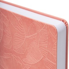 Ежедневник датированный 2026 А5 138x213 мм, BRAUBERG "Foliage", под кожу, гибкий, розовый, 117129 - фото 3