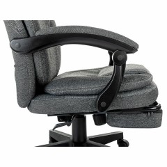 Кресло офисное CH-868MSG-BF, синхромеханизм, вибромодуль, подставка для ног, ткань, серое, 1998751 - фото 12