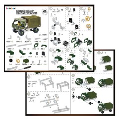 Конструктор металлический "Военный грузовик", с подвижными деталями, 116 элементов, BAMBOX (БАМБОКС), 666362 - фото 4