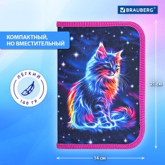 Пенал BRAUBERG, 1 отделение, полиэстер, 21х14 см, "Space cat", 273518 Пенал BRAUBERG, 1 отделение, полиэстер, 21х14 см, "Space cat", 273518 - фото 12