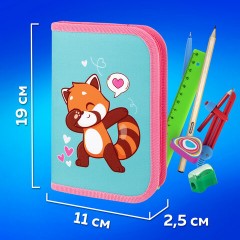 Пенал ПИФАГОР, 1 отделение, полиэстер, 19х13 см, "Red panda", 272283 Пенал ПИФАГОР, 1 отделение, полиэстер, 19х13 см, "Red panda", 272283 - фото 11