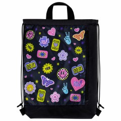 Мешок для обуви ЮНЛАНДИЯ с ручками, боковой карман на молнии, 46х36 см, "Patches", 272406 Мешок для обуви ЮНЛАНДИЯ с ручками, боковой карман на молнии, 46х36 см, "Patches", 272406 - фото 2