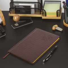 Еженедельник датированный 2026 А5 145х215 мм, BRAUBERG "Comodo", под кожу, темно-коричневый, 117166 - фото 5