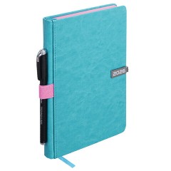 Ежедневник датированный 2026 А5 138x213 мм, BRAUBERG "Inspiration", под кожу, цветной срез, бирюза, 117476 - фото 3
