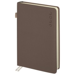 Ежедневник датированный 2026, А5, 138х213 мм, BRAUBERG "Essential", под кожу, держатель, серый, 117397 - фото 2