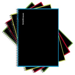 Тетрадь А4, 120 л., гребень, клетка, обложка твердая, тиснение лён, ERICH KRAUSE, "Акцент", 53391 - фото 2