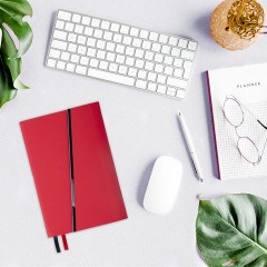 Ежедневник недатированный А5 145х213 мм BRAUBERG "Vogue", под кожу, магнитный клапан, 160 л., красный, 116225 - фото 12