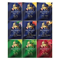 Чай RICHARD "Royal Selection Of Premium Teas" ассорти 9 вкусов, НАБОР 72 пакетика, 101540 Чай RICHARD "Royal Selection Of Premium Teas" ассорти 9 вкусов, НАБОР 72 пакетика, 101540 - фото 3