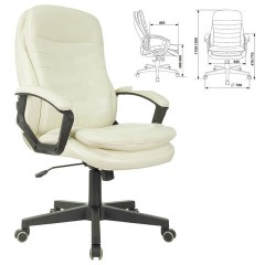 Кресло офисное BRABIX PREMIUM "Omega EX-589", экокожа, бежевое, 532095 - фото 2