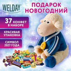 Подарок новогодний "СПОРТСМЕН", "Мягкая игрушка-символ 2027 года", НАБОР конфет 500 г, WELDAY (ВЭЛДЭЙ), 881400 - фото 3