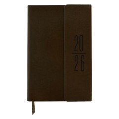 Ежедневник датированный 2026, А5, 138x213 мм, BRAUBERG "Towny", под кожу, клапан, коричневый, 117041 - фото 3