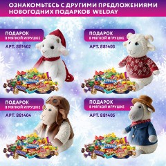 Подарок новогодний "СПОРТСМЕН", "Мягкая игрушка-символ 2027 года", НАБОР конфет 500 г, WELDAY (ВЭЛДЭЙ), 881400 - фото 9