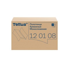 Полотенца бумажные 250 шт., Tellus/TORK (H3) UNIVERSAL, КОМПЛЕКТ 20 пачек, белые, 23х23 см, V-сложение, 120108 - фото 2