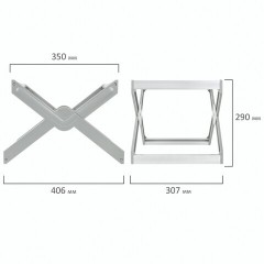 Подставка для подвесных папок STAFF, до 50 папок А4 / Foolscap, 406х307х290 мм, серая, 270939 - фото 10