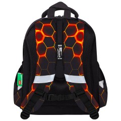 Ранец BRAUBERG KIDS STANDARD, 2 отделения, Fire split, 3D-панель, 36х28х14 см, 273147 - фото 4