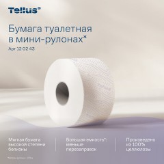 Бумага туалетная Торк/Tellus Премиум T2 2сл170м 850л 12рул/уп_110253/120243 - фото 14