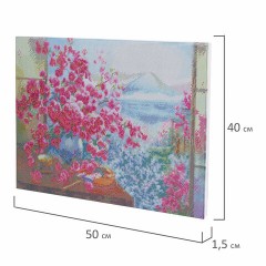 Картина стразами (алмазная мозаика), 40х50 см, ОСТРОВ СОКРОВИЩ "Букет сакуры", на подрамнике, 663874 Картина стразами (алмазная мозаика), 40х50 см, ОСТРОВ СОКРОВИЩ "Букет сакуры", на подрамнике, 663874 - фото 6