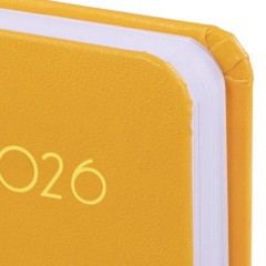 Ежедневник датированный 2026, А5, 138x213 мм, BRAUBERG "Select", балакрон, желтый, 117088 - фото 3