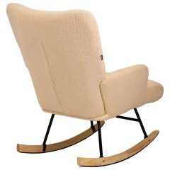 Кресло-качалка BRABIX "Rock LC-310", фактурная ткань букле (экомех), кремовое, 533150 - фото 3