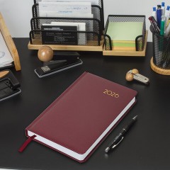 Ежедневник датированный 2026, А5, 138x213 мм, BRAUBERG "Select", балакрон, бордовый, 117084 - фото 5