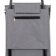 Сумка-тележка хозяйственная 92x35x28 см, объем 34 л, до 30 кг, Оксфорд 300D, серая, BOOMHOUSE (БУМХАУС), 701416 - фото 9