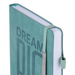 Ежедневник недатированный А5 138х213 мм BRAUBERG "BeStyle", под кожу, резинка, держатель, 160 л., сине-зеленый, 116218 - фото 4