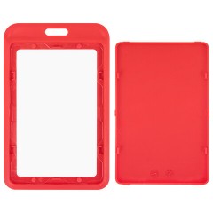 Бейдж вертикальный (85х54 мм), красный, МАТОВАЯ ПОВЕРХНОСТЬ, BRAUBERG EXTRA, 238816 - фото 3