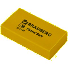 Ластики BRAUBERG PASTEL SOFT НАБОР 6 шт., размер ластика 45х25х10 мм, экологичный ПВХ, 271340 - фото 3