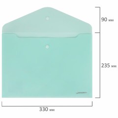 Папка-конверт с кнопкой А4, КОМПЛЕКТ 8 шт., пастельные цвета ассорти, BRAUBERG "PASTEL", 0,18 мм, 272865 Папка-конверт с кнопкой А4, КОМПЛЕКТ 8 шт., пастельные цвета ассорти, BRAUBERG "PASTEL", 0,18 мм, 272865 - фото 11