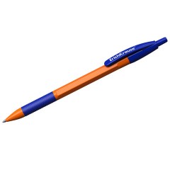 Ручка шариковая автоматическая с грипом ERICH KRAUSE "R-301 Orange", СИНЯЯ, узел 1,0 мм, линия письма 0,35 мм, 46762 - фото 4