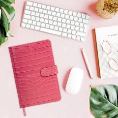 Еженедельник датированный 2026 А5 145х215 мм, BRAUBERG "Party", под кожу, розовый, 117176 - фото 5