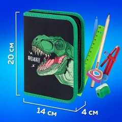 Пенал ПИФАГОР, 1 отделение, 2 откидные планки, полиэстер, 20х14 см, "Dino roar", 272290 Пенал ПИФАГОР, 1 отделение, 2 откидные планки, полиэстер, 20х14 см, "Dino roar", 272290 - фото 12