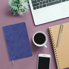 Ежедневник датированный 2026 А5 138x213 мм, BRAUBERG "Foliage", под кожу, гибкий, сиреневый, 117131 - фото 5