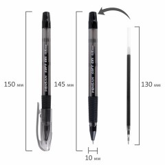 Ручка гелевая с грипом PENSAN "Soft Gel Fine", ЧЕРНАЯ, игольчатый узел 0,5 мм, линия 0,4 мм, 2420/12 Ручка гелевая с грипом PENSAN "Soft Gel Fine", ЧЕРНАЯ, игольчатый узел 0,5 мм, линия 0,4 мм, 2420/12 - фото 7
